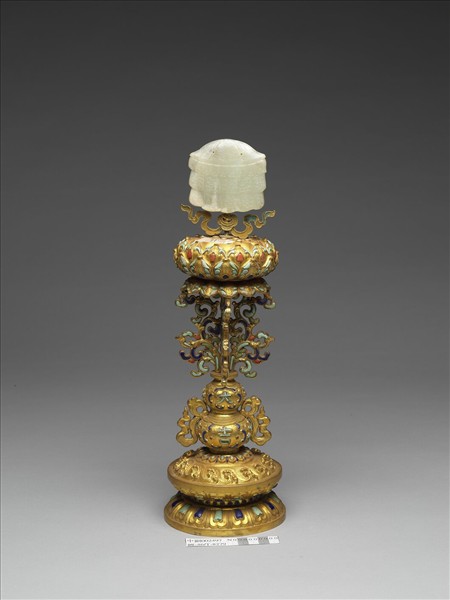 銅鍍金嵌玉及填料八寶（華蓋）