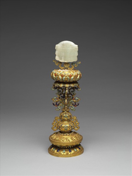 銅鍍金嵌玉及填料八寶（華蓋）