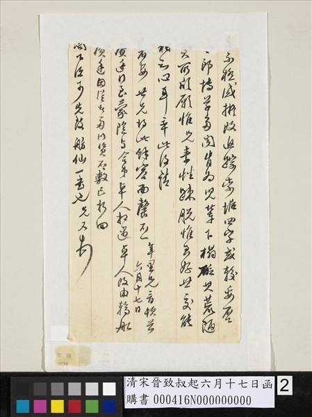 清宋晉致叔起六月十七日函