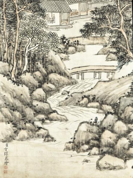 清方琮山堂清課　軸