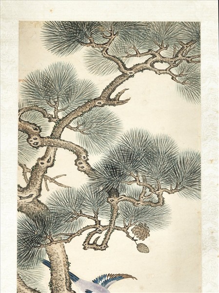 清楊大章松梅文禽　軸