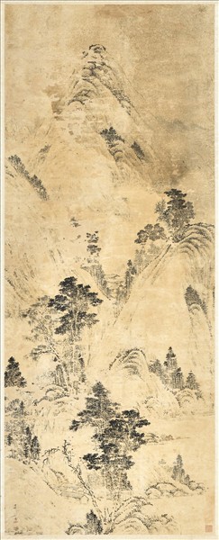 清傅雯岩壑幽居　軸