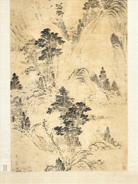 清傅雯岩壑幽居　軸