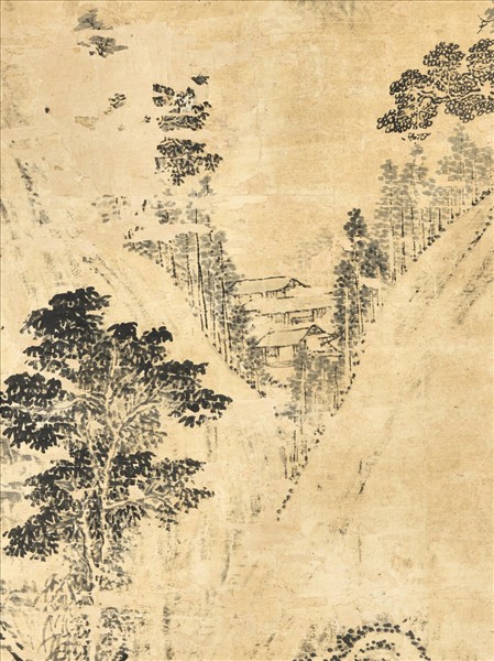 清傅雯岩壑幽居　軸