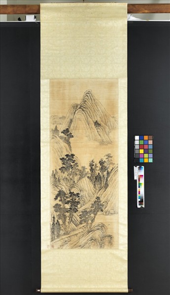 清傅雯寒山蕭寺　軸