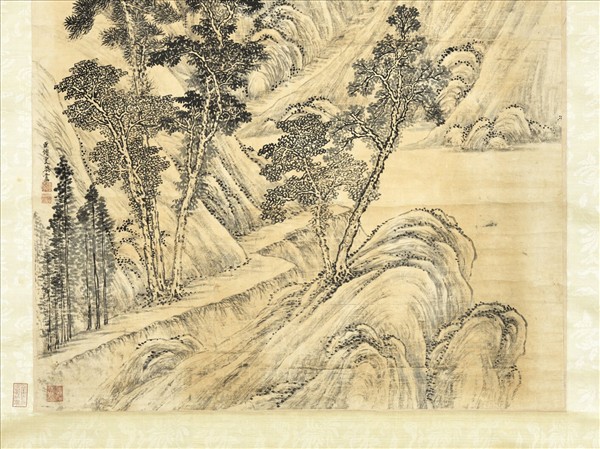 清傅雯寒山蕭寺　軸