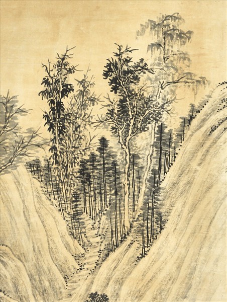 清傅雯寒山蕭寺　軸