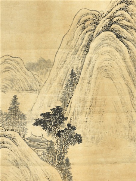 清傅雯寒山蕭寺　軸