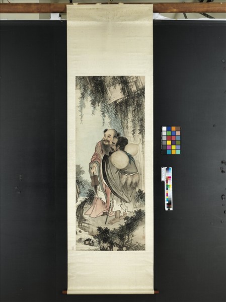 清馮寧二仙圖　軸