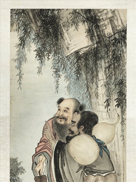 清馮寧二仙圖　軸