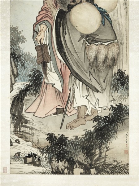 清馮寧二仙圖　軸