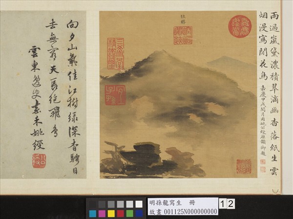 明孫龍寫生　冊　雨山