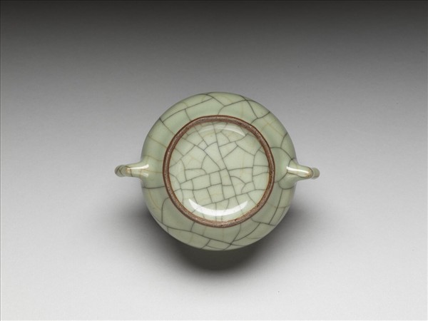 哥窯 青瓷雙耳爐