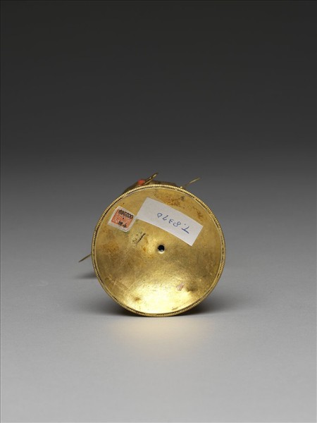 銅鍍金嵌料石八吉祥-雙魚