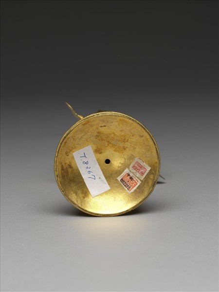 銅鍍金嵌料石八吉祥-傘蓋