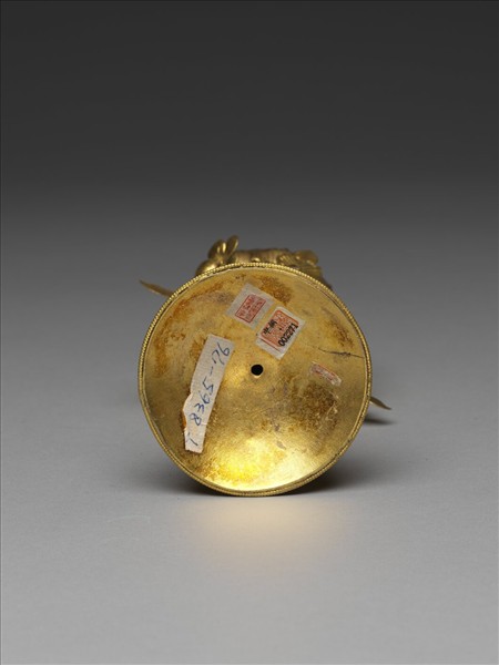 銅鍍金嵌料石八吉祥-寶螺