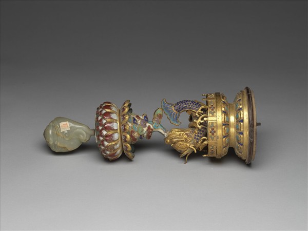 銅鍍金嵌玉及填料八寶（寶傘）