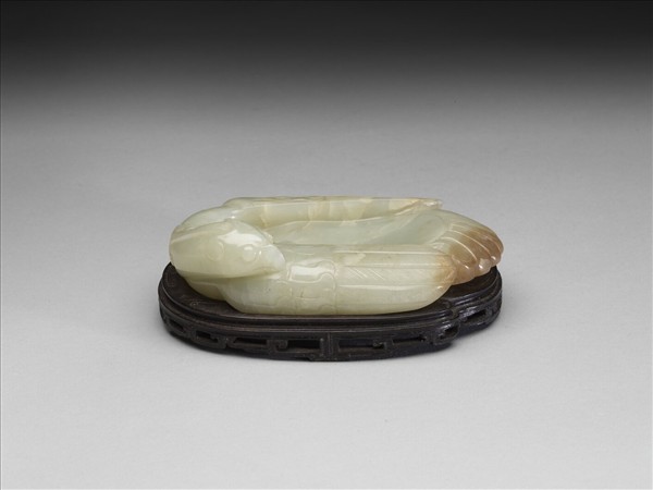 玉鳥形硯