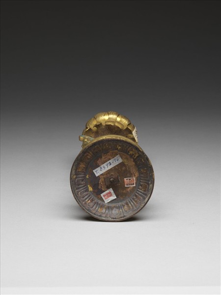 銅鍍金嵌玉及填料八寶（寶瓶）