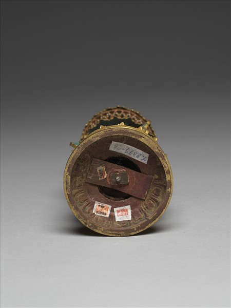 銅鍍金嵌玉及填料八寶（蓮花）