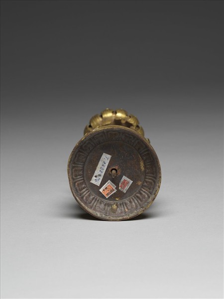 銅鍍金嵌玉及填料八寶（法螺）