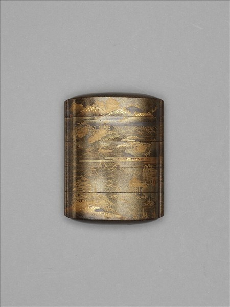 水渚城池蒔繪印籠