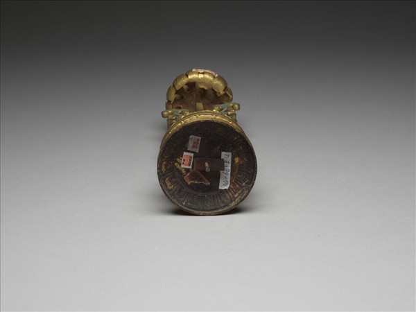 銅鍍金嵌玉及填料八寶（寶傘）