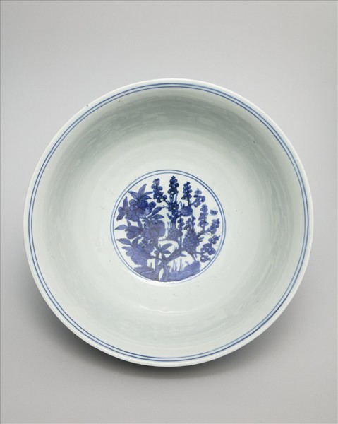 青花茶梅紋碗