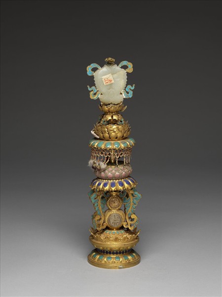 銅鍍金嵌玉及填料八寶（魚寶）