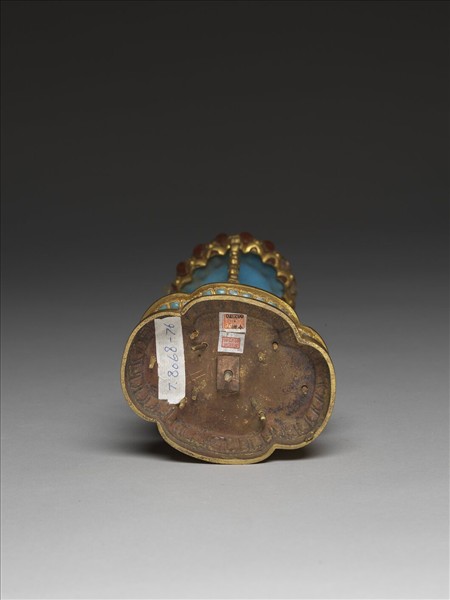 銅鍍金嵌玉及填料七政寶（寶珠）