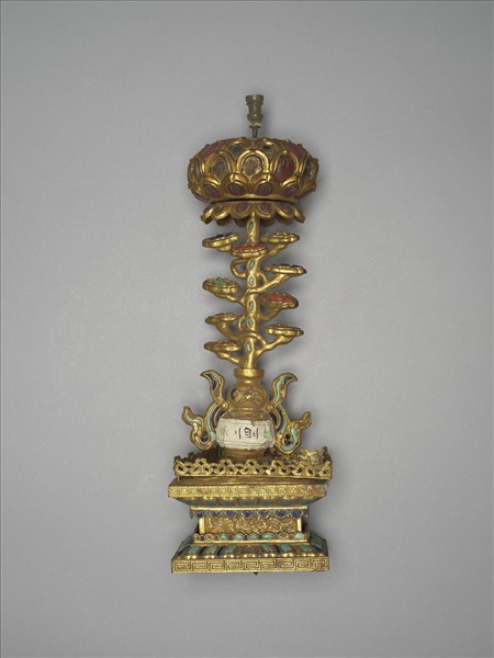 銅鍍金嵌玉及填料八寶