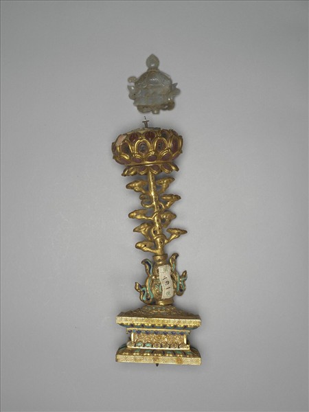 銅鍍金嵌玉及填料八寶（華蓋）