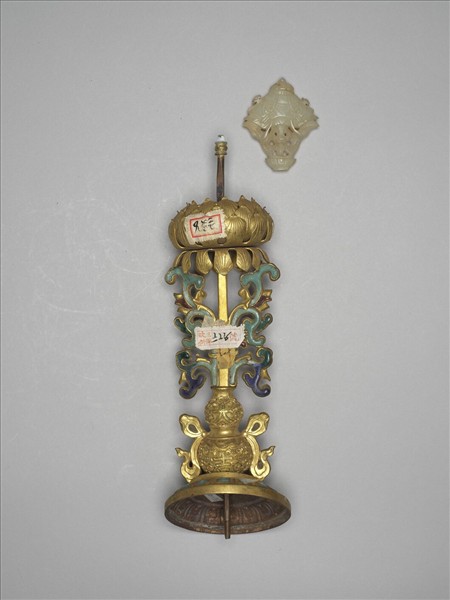 銅鍍金嵌玉及填料八寶（華蓋）