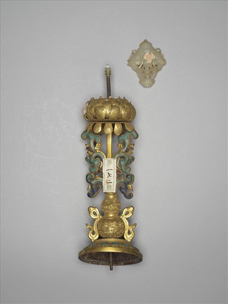 銅鍍金嵌玉及填料八寶（華蓋）