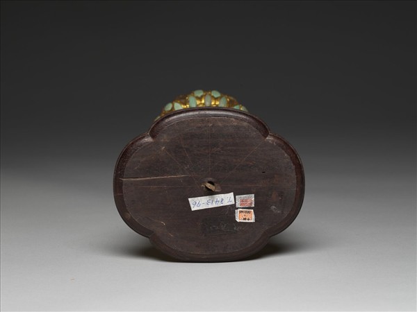 銅鍍金嵌料石八寶（寶傘）