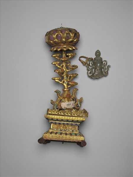 銅鍍金嵌玉及填料八寶（寶傘）