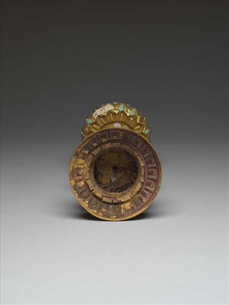 銅鍍金嵌料石八寶（魚寶）