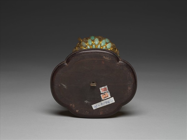 銅鍍金嵌料石八寶（華蓋）