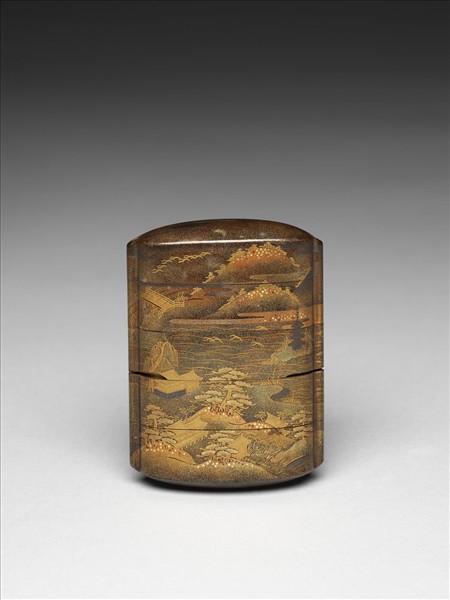 水渚城池蒔繪印籠