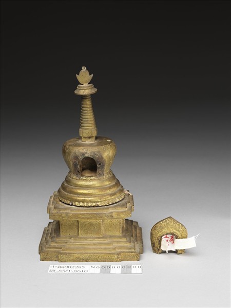 銅鍍金佛塔 尊勝塔