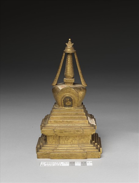 銅鍍金佛塔 菩提塔