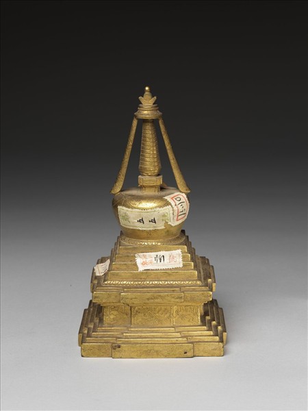 銅鍍金佛塔 菩提塔