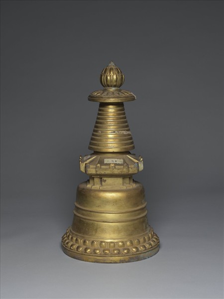 銅鍍金佛塔 噶當塔