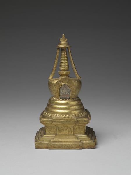 銅鍍金佛塔－尊勝塔