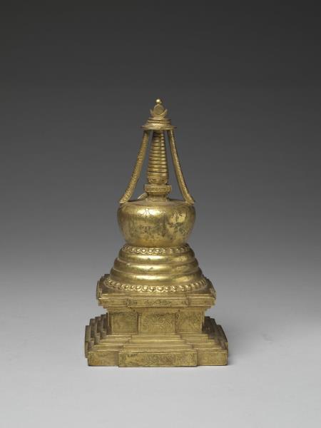 銅鍍金佛塔－尊勝塔