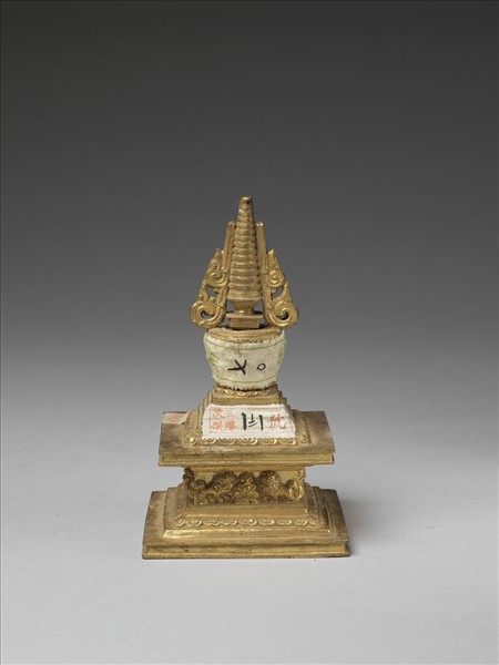 銅鍍金佛塔 菩提塔