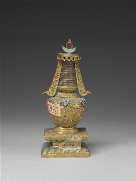 銅鍍金嵌料佛塔 尊勝塔