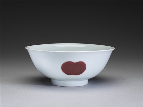 釉裡紅三果紋碗
