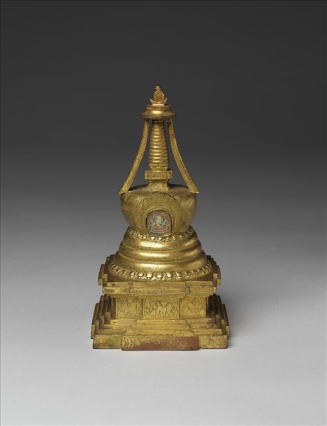 銅鍍金佛塔－尊勝塔