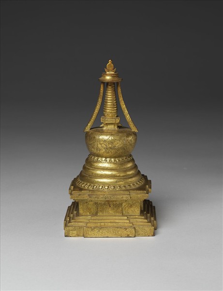 銅鍍金佛塔－尊勝塔